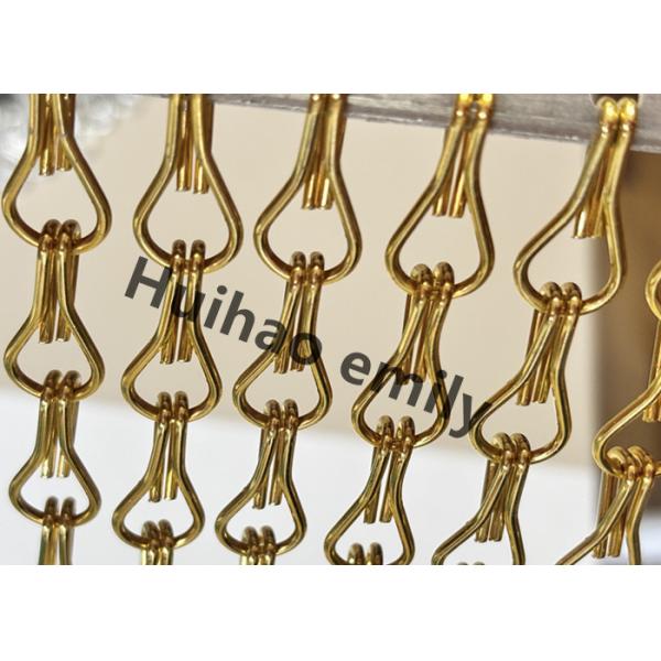 Quality 12x24mm Aluminum Metal Mesh Chain Curtain With Anodized Treatment wholesale