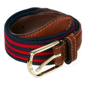 Cotton Leather Knitted Belt 3.2cm Canvas Web Belt Polyester