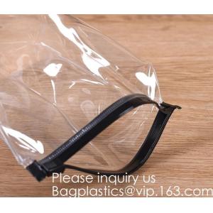 Flat Type Clear Frosted Pvc/Eva Cosmetic Bag With Sewn Zipper,Brush Bag Makeup