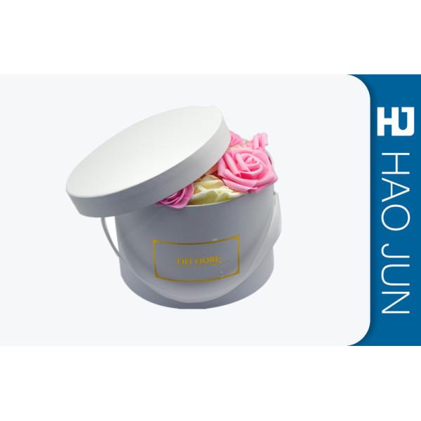 Black Flower Packing Boxes , Small Cardboard Boxes With Handles / Lids