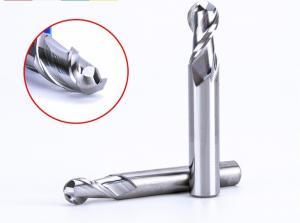 China 2 Flute Cutting HRC55 2mm-6mm Ball Nose End Mill / Tungsten Steel Spiral Milling on sale