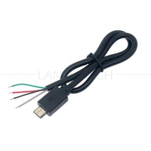 OEM Custom Micro B V8 5 Pin USB Male to Open Pigtail Bare Wires Cable