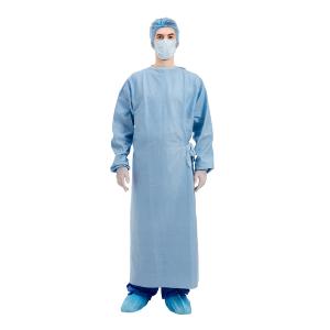 China AAMI Level 3 Disposable Medical Surgical Gown EN13795 on sale