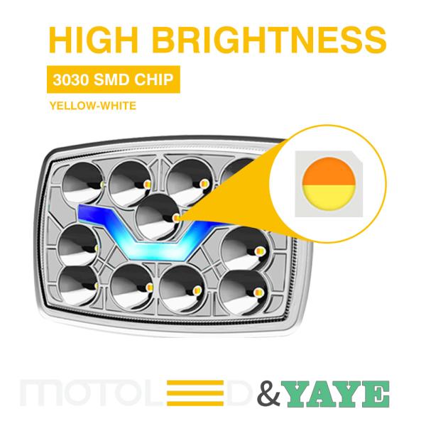 YAYE CD70 CG125 70cc 12V LED Headlight with DRL and Turn Indicator