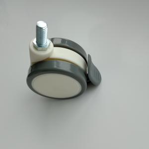 China 4 Inches Overall Height Heavy Duty Rubber Wheels With Ball Bearing on sale