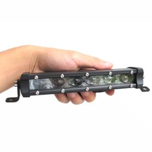 8 Inch 30W Slim LED Light Bar Single Row 5W White Amber Color Work Light for Off