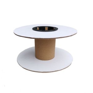 Custom Eco-Friendly Kraft Paper Wire Spool with Anti-Curl and UV Coating for