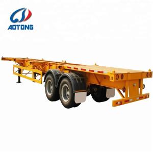 Mechanical Suspension Tri-Axle Skeleton Semi Trailer for Construction Site and