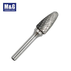 China Dia 3mm - 16mm Hss End Mill Tungsten Carbide Burr Arc Cylinder With Ball Top on sale