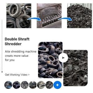 2TPD-3TPD Waste Tire Shredder Recycling Scrap Tire Crusher Machine