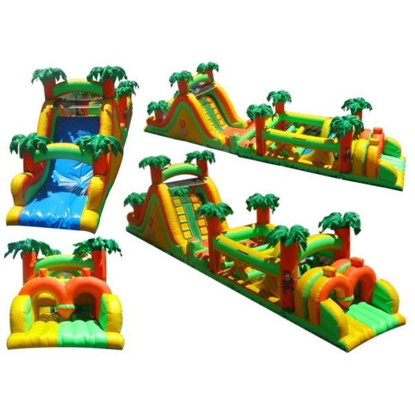 Quality Renting Durable Inflatable Obstacle Course For Jungle Themed Party wholesale