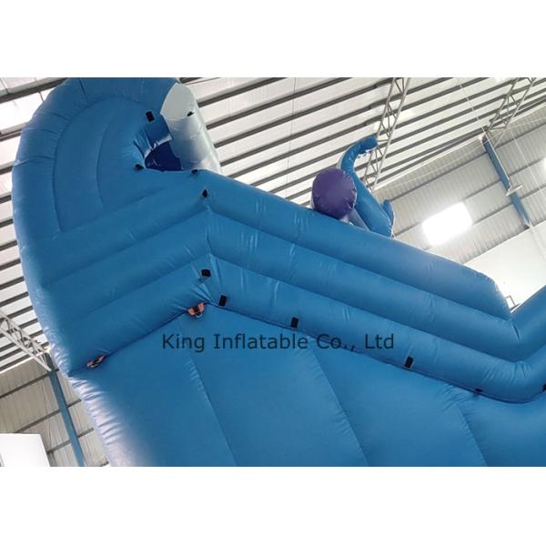 Durable PVC Tarpaulin dolphin theme Inflatable Dolphin pool Slide with different height