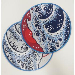 Twill Chenille Woven Embroidered Patch Merrow Border 3D Logo Hat For Clothing