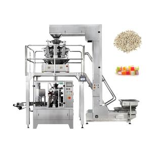 Cheap Zipper Flat Bag PLC Control Rotary Pouch Packing Machine30Bags/Min for sale