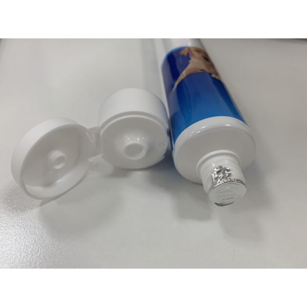 Aluminum Barrier Laminated Toothpaste Tube For Pet Care With Matt Flip Top Cap