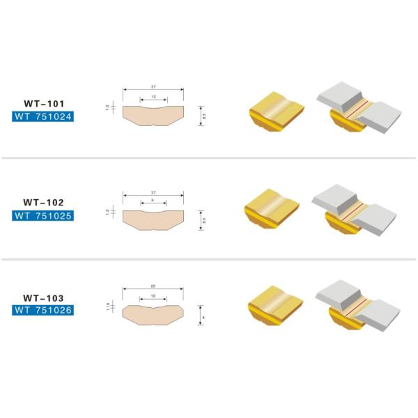 WT-T101-T103series Thermal Conductivity Cordierite Welding Ceramic Backing