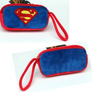 Fashion Cartoon Characters Red and Blue Plush Pencil Pouch Pencil Case For