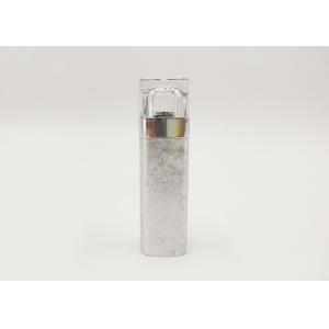 China 10g Matte Silver Custom Lipstick Tubes Silk Screen Printing With Shiny Surface on sale