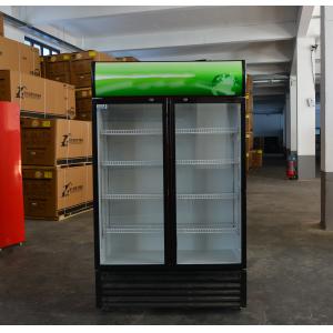 Customized Logo Acceptable 2 Doors Store Drinks Beverage Cooler for Cold