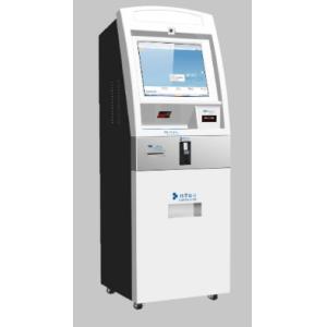 Currency Exchange Kiosk ATM Machine With Credit Bank Cards And Cash