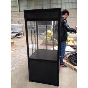 1000mm(W) Glass Display Cabinet with storage, Aluminum Double Door Glass Display