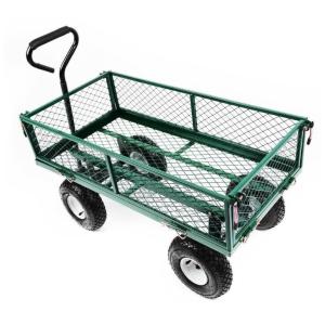 Portable Garden Utility Trolley Cart with Removable Sides and Heavy Duty