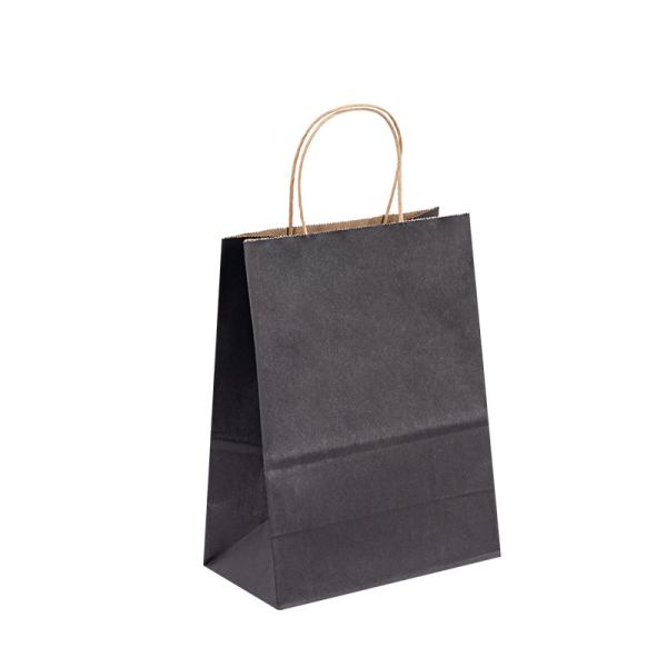 Quality 100gsm 150gsm Kraft Handle Paper Bags With Flexo Printing Logo Printed wholesale