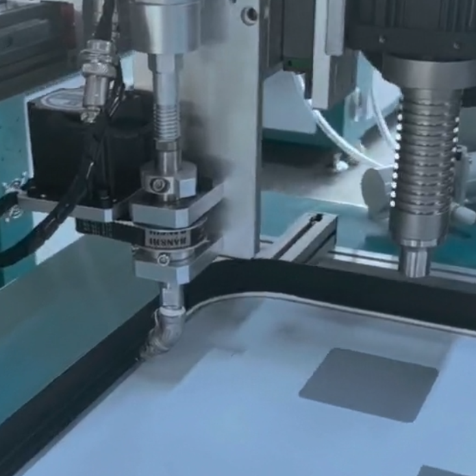 Smart Mirror Base Gluing by Glue Dispensing Robot Automated Precision