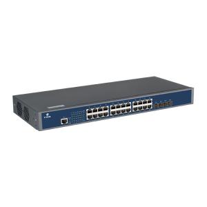 24 Ports Ethernet Network Switch 96 Mpps L3 Managed With SFP Uplink
