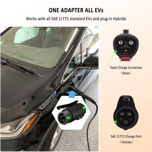 Olink Fast Charger EV Plug New 80Amp Tesla to J1772 Adapter Electric Vehicle Car
