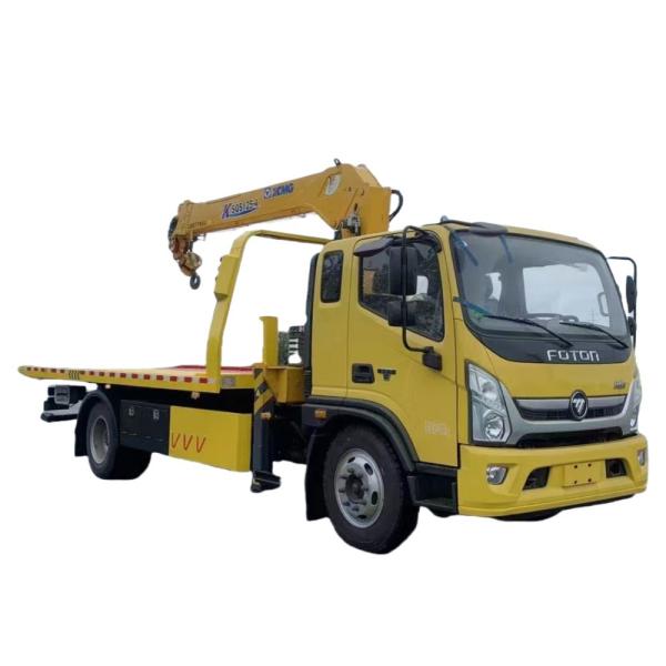 Quality China Factory Customized Foton Road Rescue Recovery Truck Flatbed Body Tow Wrecker Truck With Mounted Crane Tow Wrecker Truck wholesale