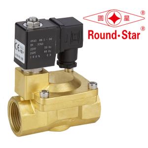 China 1 Inch Automatic Bistable Latching Solenoid Valve Pilot Operated Brass on sale
