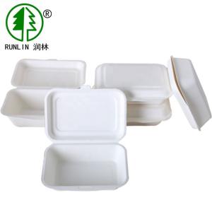 Cheap Sugarcane Bagasse Eco Friendly Disposable Dinnerware Rectangular Biodegradable Takeaway Box for sale