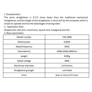 Custom Servo Straightening Machine for Shaped Flat Wire Round Square Hexagonal
