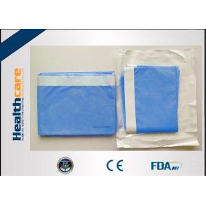 China Soft Blue Spunlance Disposable Surgical Drapes Side With Tape 150X195 Cm on sale
