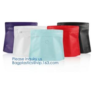 Biodegradable moistureproof Kraft aluminized foil flat bottom standup square bottom Coffee bean packaging bags bagease