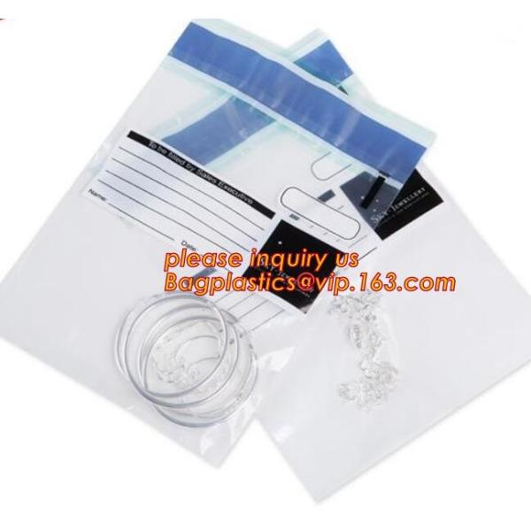 Bank Money Coin Pe Plastic Reusable Secure Seal Deposit Tamper Proof Evident Bag Manufacturer, money locking security ba