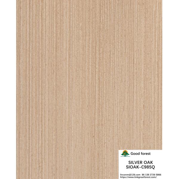 Slice Cut Reconstituted Silver Oak Wood Veneer Length 2500-3100mm Can Be Customized For Wall Covering SOAK--848Q/877Q/898Q/948Q/985Q