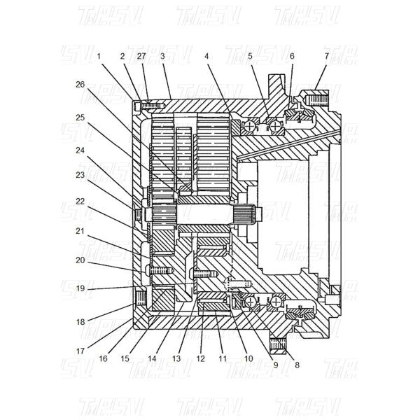 6I-6544 E312C Excavator Transmission System Excavator Travel 1 Stage Sun Gear Motor Parts with High Durability and Easy Maintenance