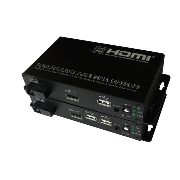 HDMI with USB keyboard and mouse over fiber extender,HDMI with USB,IR control to