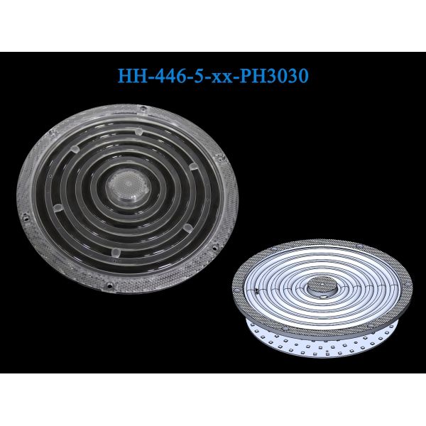 Diameter 184mm 5 Rings 2835 Type Light Source High Power LED Lens For UFO High