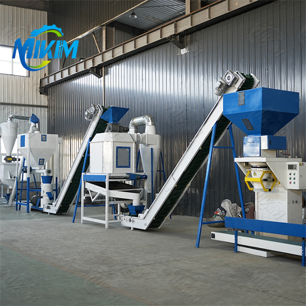 High-yield feed pellet production line, fully automatic, for farms and feed