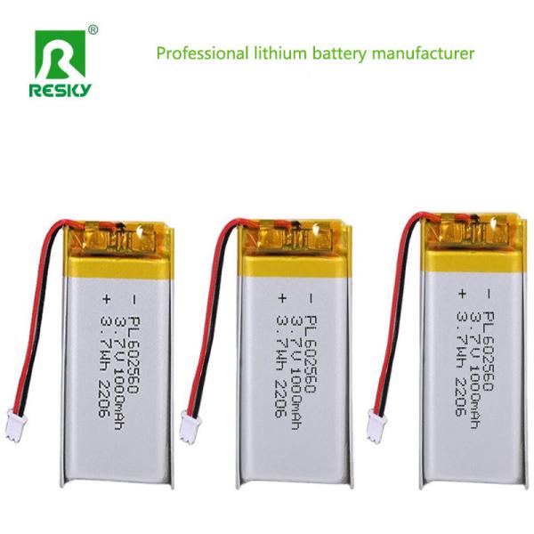 Lithium Battery Cell LP602560 3.7v 4.2v 1000mAh Rechargeable Lipolymer Batteries For GPS Tracker