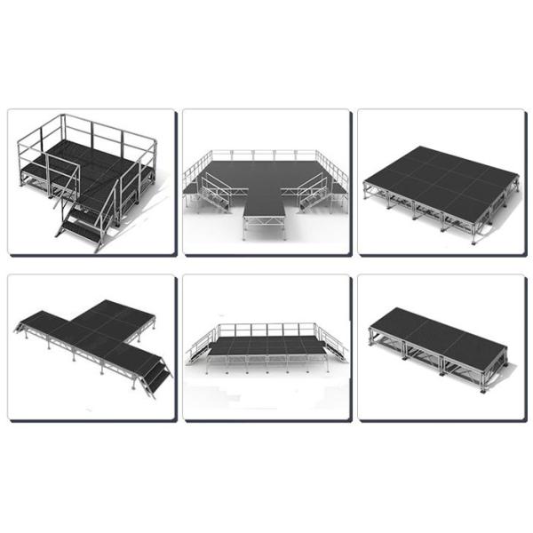 1.22*2.44m Adjustable Height Aluminum Stage Platform Fire Proof