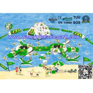 Cool Inflatable Floating Water Park for Lake , Promotion Family Resort With