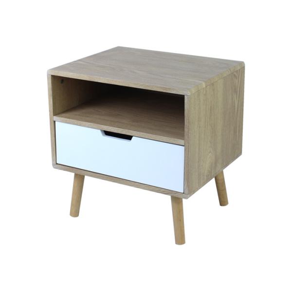 Quality 40cm Depth 50cm Length Wood Bedside Table With Drawer wholesale