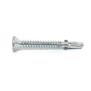 C3 Galvanized Self Drilling Screws Wing Tip Countersunk Rib Head Screws 10G X