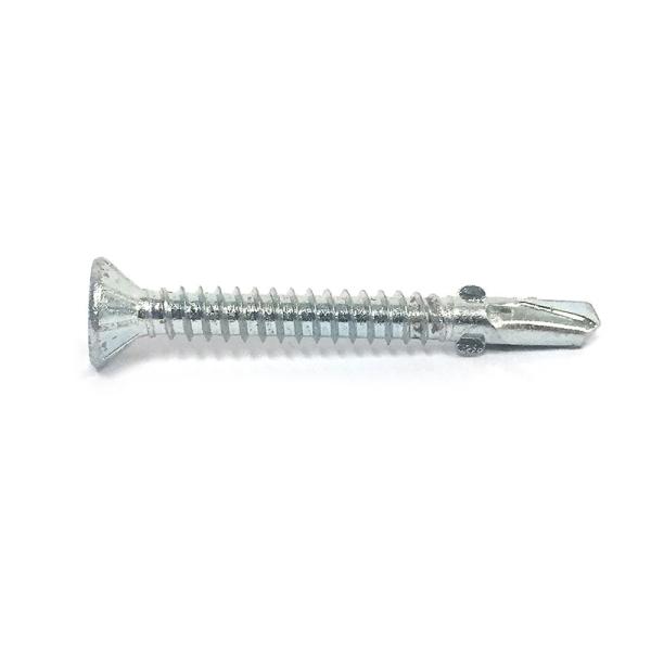 C3 Galvanized Self Drilling Screws Wing Tip Countersunk Rib Head Screws 10G X