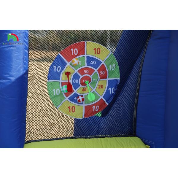 Kids Party Wet DryInflatable Bounce House Water Slide Bouncer Combo With Bigger Splash Pool Climbing Blower Basket Dartboard