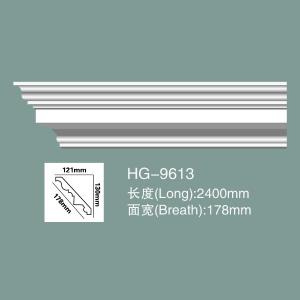 Cheap PU Ceiling Moulding Polyurethane Crown Moulding HG-9613 for sale
